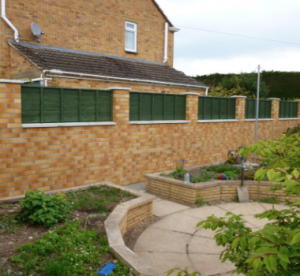 new garden wall built 